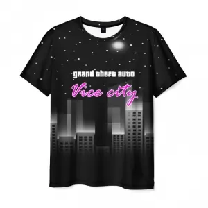 T-shirt GTA title vice city black print Idolstore - Merchandise and Collectibles Merchandise, Toys and Collectibles 2