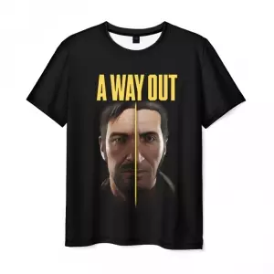 T-shirt faces print A Way out black Idolstore - Merchandise and Collectibles Merchandise, Toys and Collectibles 2
