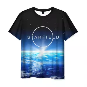 T-shirt Starfield earth print black Idolstore - Merchandise and Collectibles Merchandise, Toys and Collectibles 2