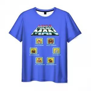 Men’s t-shirt Mega man 1 Tetris 8 Bit Retro Game apparel Idolstore - Merchandise and Collectibles Merchandise, Toys and Collectibles 2