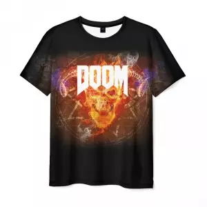 Men’s t-shirt Doom Sign Game Title Art Idolstore - Merchandise and Collectibles Merchandise, Toys and Collectibles 2