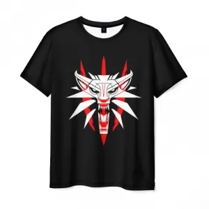 Men’s t-shirt The Witcher White Wolf Logo Idolstore - Merchandise and Collectibles Merchandise, Toys and Collectibles 2