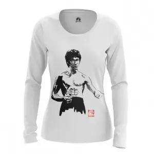 Women’s long sleeve Bruce Lee Black and white print Idolstore - Merchandise and Collectibles Merchandise, Toys and Collectibles 2