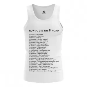 Men’s vest top How to use F word Examples Idolstore - Merchandise and Collectibles Merchandise, Toys and Collectibles 2