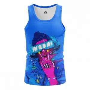Men’s vest Cyberpunk Neon Blue top Idolstore - Merchandise and Collectibles Merchandise, Toys and Collectibles 2