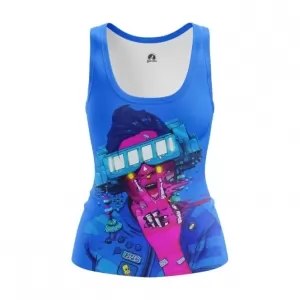 Women’s vest Cyberpunk Neon Blue top Tank Idolstore - Merchandise and Collectibles Merchandise, Toys and Collectibles 2