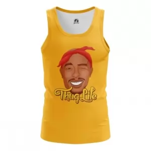 Men’s vest Tupac Shakur Yellow Print Tee top Idolstore - Merchandise and Collectibles Merchandise, Toys and Collectibles 2