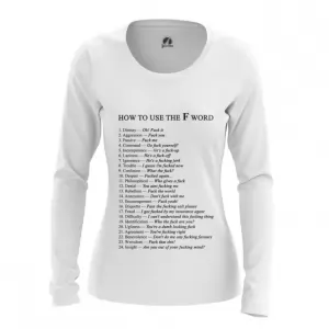 Women’s long sleeve How to use F word Examples Idolstore - Merchandise and Collectibles Merchandise, Toys and Collectibles 2