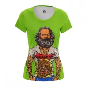 Women’s t-shirt Karl Marx Green Fun Print Top Idolstore - Merchandise and Collectibles Merchandise, Toys and Collectibles 2