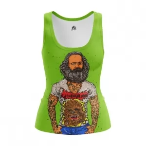 Women’s vest Karl Marx Green Fun Print top Tank Idolstore - Merchandise and Collectibles Merchandise, Toys and Collectibles 2