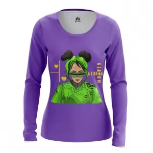Women’s long sleeve Billie Eilish green hair Purple Idolstore - Merchandise and Collectibles Merchandise, Toys and Collectibles 2