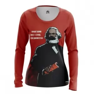 Women’s long sleeve Karl Marx Marxism Red Art Idolstore - Merchandise and Collectibles Merchandise, Toys and Collectibles 2