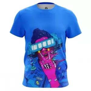 Men’s t-shirt Cyberpunk Neon Blue Top Idolstore - Merchandise and Collectibles Merchandise, Toys and Collectibles 2