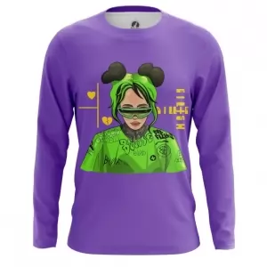 Men’s long sleeve Billie Eilish green hair Purple Idolstore - Merchandise and Collectibles Merchandise, Toys and Collectibles 2