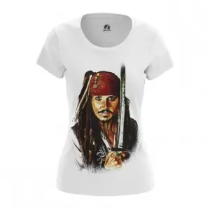 Women’s t-shirt Captain Jack Sparrow Top Idolstore - Merchandise and Collectibles Merchandise, Toys and Collectibles 2