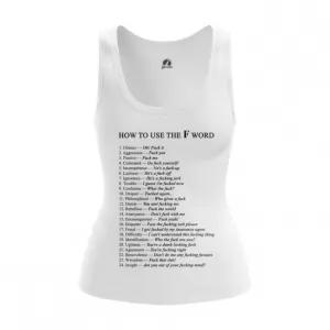 Women’s vest How to use F word Examples Tank Idolstore - Merchandise and Collectibles Merchandise, Toys and Collectibles 2