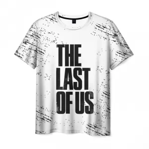 Men’s t-shirt The Last of Us white text merch Idolstore - Merchandise and Collectibles Merchandise, Toys and Collectibles 2