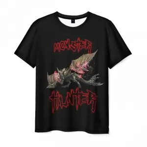 Monster Hunter Black Men t-shirt Dragon Idolstore - Merchandise and Collectibles Merchandise, Toys and Collectibles 2
