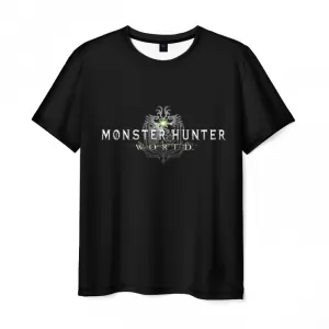Men t-shirt Monster Hunter World Logo Black Idolstore - Merchandise and Collectibles Merchandise, Toys and Collectibles 2