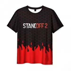 Standoff 2 Red Fire Hexes Men t-shirt Black Idolstore - Merchandise and Collectibles Merchandise, Toys and Collectibles 2