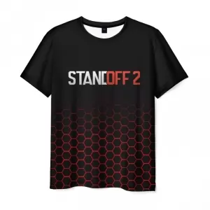 Standoff 2 Men t-shirt Hexagons Pattern Black Idolstore - Merchandise and Collectibles Merchandise, Toys and Collectibles 2