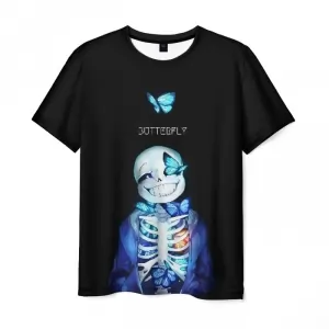 Undertale Men t-shirt Sans Butterfly Pixel Art Idolstore - Merchandise and Collectibles Merchandise, Toys and Collectibles 2