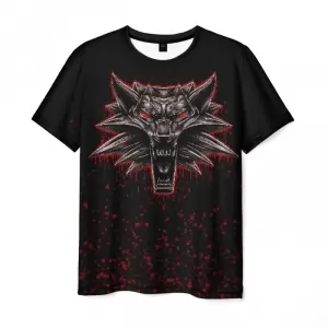 Witcher Men t-shirt Bloody Wolf Black Idolstore - Merchandise and Collectibles Merchandise, Toys and Collectibles 2