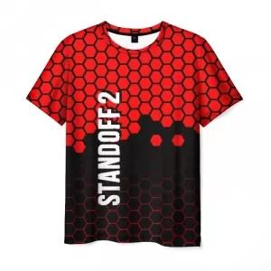 Men t-shirt Standoff 2 Red Hexes Pattern Idolstore - Merchandise and Collectibles Merchandise, Toys and Collectibles 2
