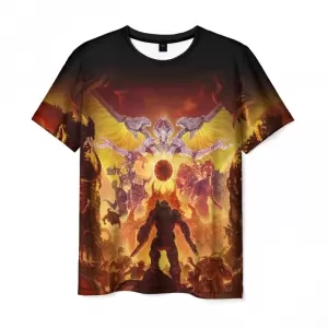 Men’s t-shirt Doom Game Cover Print Idolstore - Merchandise and Collectibles Merchandise, Toys and Collectibles 2