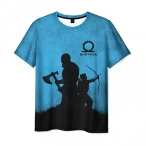 Men’s t-shirt God of War print blue Idolstore - Merchandise and Collectibles Merchandise, Toys and Collectibles 2
