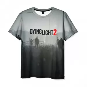 Men’s t-shirt gray print Dying Light label Idolstore - Merchandise and Collectibles Merchandise, Toys and Collectibles 2