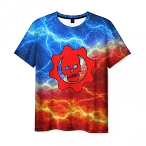 Men t-shirt Gears of War Flames Flash print Idolstore - Merchandise and Collectibles Merchandise, Toys and Collectibles 2