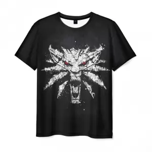 Men t-shirt Witcher White Wolf print Idolstore - Merchandise and Collectibles Merchandise, Toys and Collectibles 2
