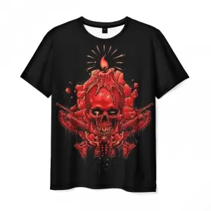 Men t-shirt Gears of war black skull image Idolstore - Merchandise and Collectibles Merchandise, Toys and Collectibles 2