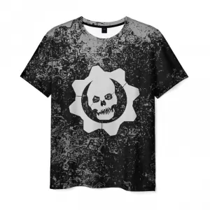 Men t-shirt Gears of War black skull print Idolstore - Merchandise and Collectibles Merchandise, Toys and Collectibles 2