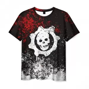 Men’s t-shirt skull black design Gears of War Idolstore - Merchandise and Collectibles Merchandise, Toys and Collectibles 2