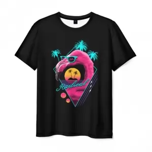 Men’s t-shirt print Flamingo black Hotline Miami Idolstore - Merchandise and Collectibles Merchandise, Toys and Collectibles 2