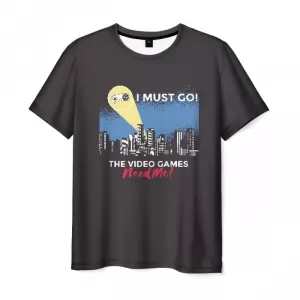 Men’s t-shirt video game need me i must go sign Idolstore - Merchandise and Collectibles Merchandise, Toys and Collectibles 2