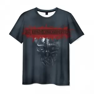 Men’s t-shirt Dishonored gray title print design Idolstore - Merchandise and Collectibles Merchandise, Toys and Collectibles 2