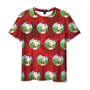 Men’s t-shirt Untitled New Year Goose red pattern Idolstore - Merchandise and Collectibles Merchandise, Toys and Collectibles 2