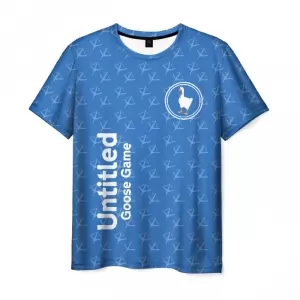 Men’s t-shirt Untitled Goose Game blue pattern merch Idolstore - Merchandise and Collectibles Merchandise, Toys and Collectibles 2