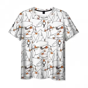 Men’s t-shirt Angry goose Untitled pattern white Idolstore - Merchandise and Collectibles Merchandise, Toys and Collectibles 2