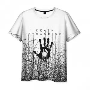 Men’s t-shirt game white hand print Death Stranding Idolstore - Merchandise and Collectibles Merchandise, Toys and Collectibles 2