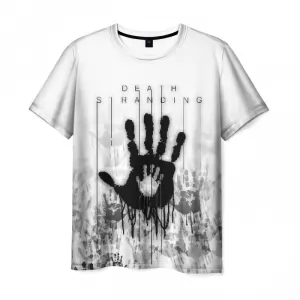 Men’s t-shirt white drawing Death Stranding print Idolstore - Merchandise and Collectibles Merchandise, Toys and Collectibles 2