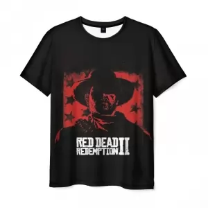 Men’s t-shirt Red Dead Redemption portrait black print Idolstore - Merchandise and Collectibles Merchandise, Toys and Collectibles 2