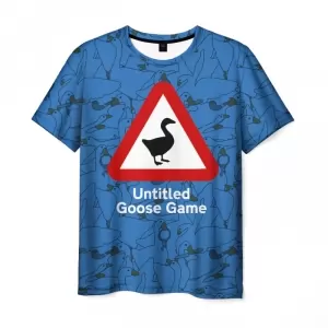 Men’s t-shirt Untitled Goose Game print blue Idolstore - Merchandise and Collectibles Merchandise, Toys and Collectibles 2
