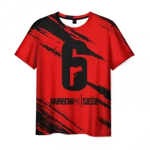 Men’s t-shirt red text game Rainbow Six Siege Idolstore - Merchandise and Collectibles Merchandise, Toys and Collectibles 2