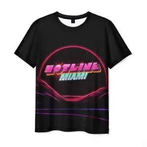 Men’s t-shirt black title design Hotline Miami Idolstore - Merchandise and Collectibles Merchandise, Toys and Collectibles 2