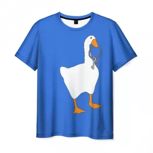 Men’s t-shirt blue Untitled Goose Game print Idolstore - Merchandise and Collectibles Merchandise, Toys and Collectibles 2