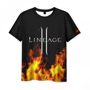 Men’s t-shirt flame print game LineAge design Idolstore - Merchandise and Collectibles Merchandise, Toys and Collectibles 2